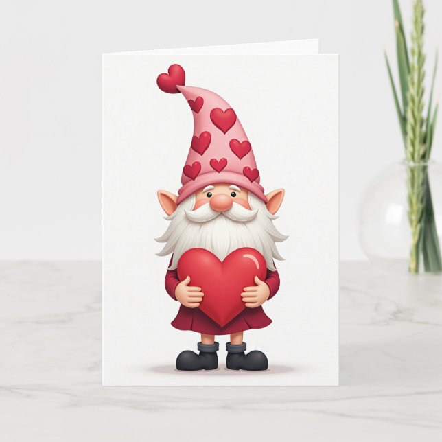Tarjeta Valentine Gnome Love Card (Anverso)