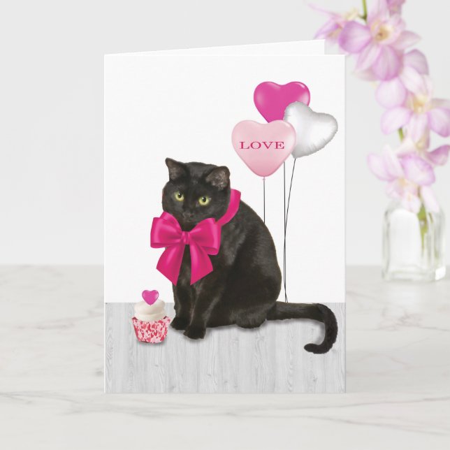 Tarjeta Valentine Kitty (Orquídea)