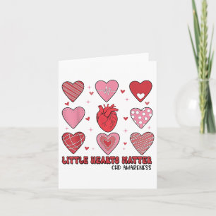 Tarjeta Valentine Little Hearts Conciencia CHD, Anatomía d