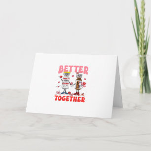 Tarjeta Valentine Mejor Juntos Enfermera Lazo Rosa Moderno