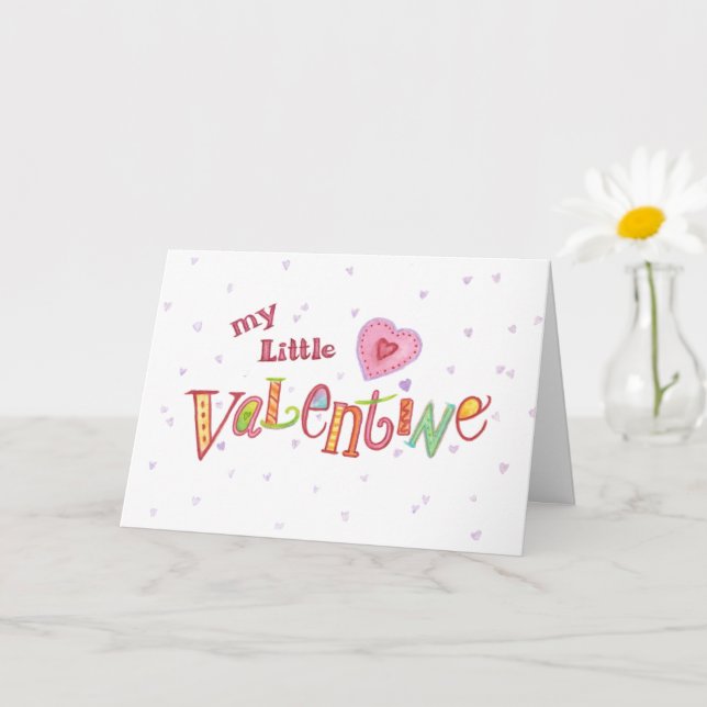 Tarjeta Valentine mi pequeño San Valentín me haces sonreír (Planta pequeña)