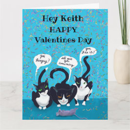 Tarjeta Valentine Para Él De Los Gatos