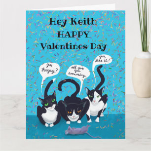 Tarjeta Valentine Para Él De Los Gatos