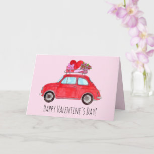 Tarjeta Valentine Retro Fiat 500