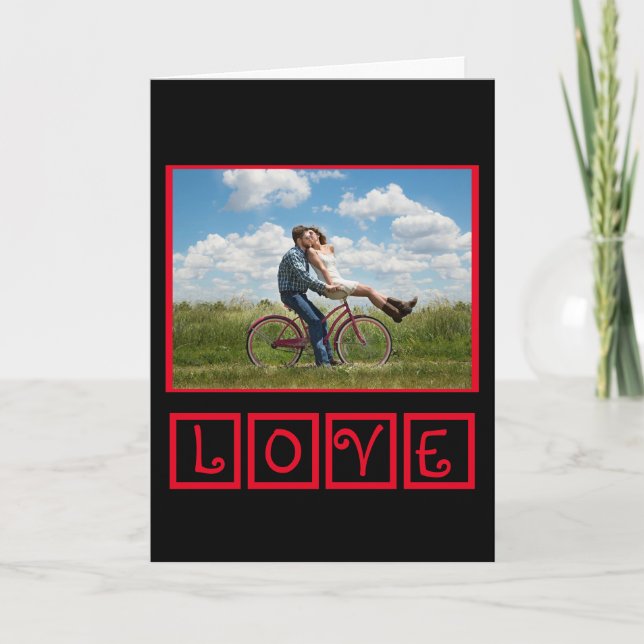 Tarjeta Valentine Romantic I Love You Photo  (Anverso)