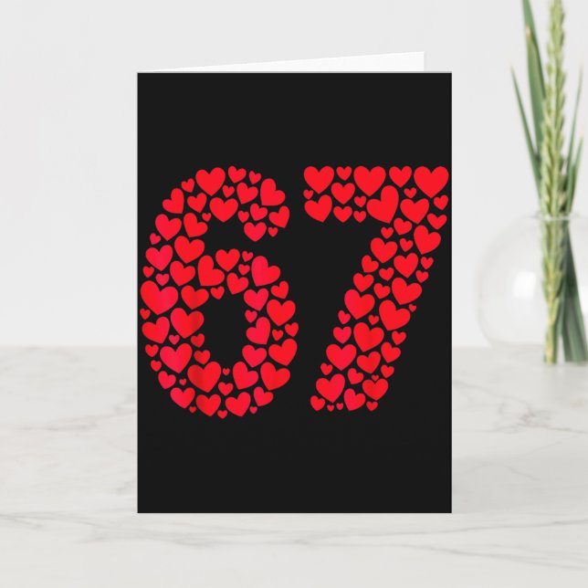 Tarjeta Valentine’s Day 67 Filled With Heart Funny Six Sev (Anverso)