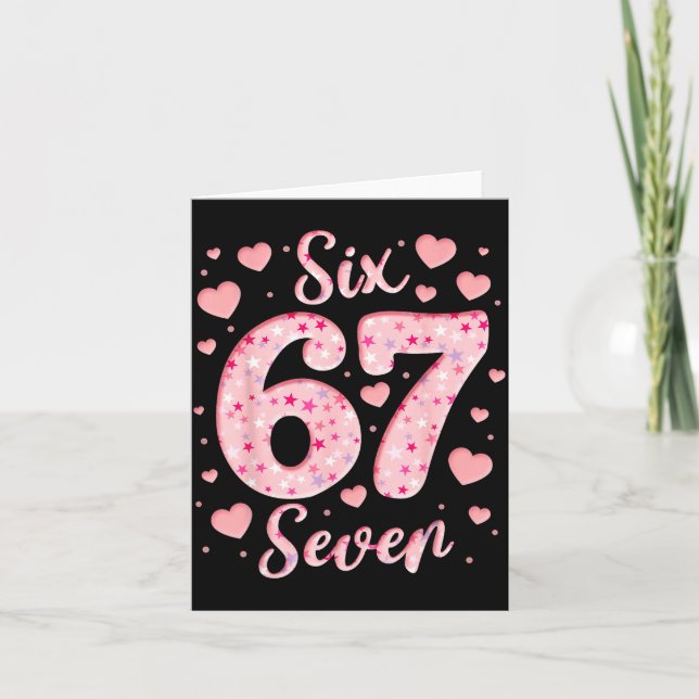 Tarjeta Valentine’s Day 67 Meme Filled With Hearts Funny S (Anverso)