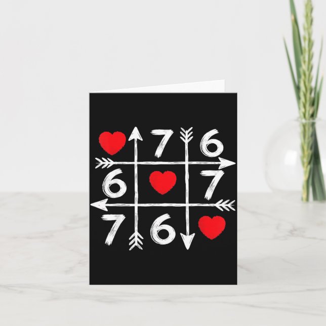 Tarjeta Valentine’s Day 67 Six Seven Meme Love Heart Coupl (Anverso)