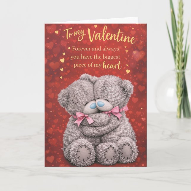 Tarjeta Valentine’s Day Card – To My Valentine – Cute Bear (Anverso)