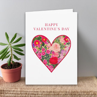 Tarjeta Valentine’s Day for Her - Floral Heart Love