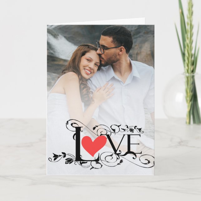 Tarjeta Valentine’s Day Romantic Love Photo Card (Anverso)