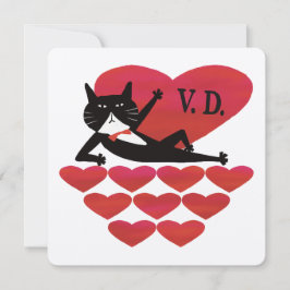 Tarjeta Valentine’s Day Tuxedo Cat