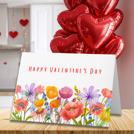 Tarjeta Valentine’s for Him - Romantic Flowers Heart Love