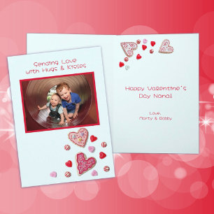 Tarjeta Valentine Treats Kids Photo Greeting Card