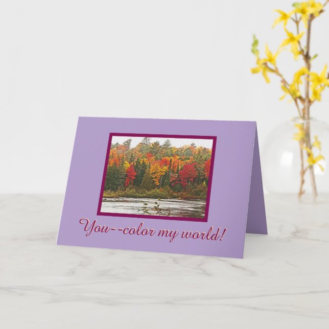 TARJETA "VALENTINE/USTED COLOR MI MUNDO" (flor amarilla)