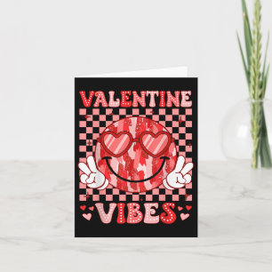 Tarjeta Valentine Vibes sonríe Día de San Valentín del cor