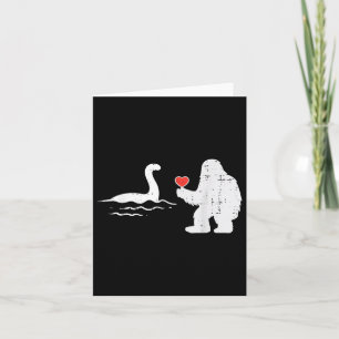 Tarjeta Valentines Bigfoot Corazón Loch Ness Sasquatch Hom