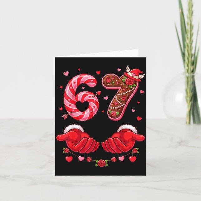 Tarjeta Valentine's Day 67 Hilarious Six Seven Love Meme F (Anverso)