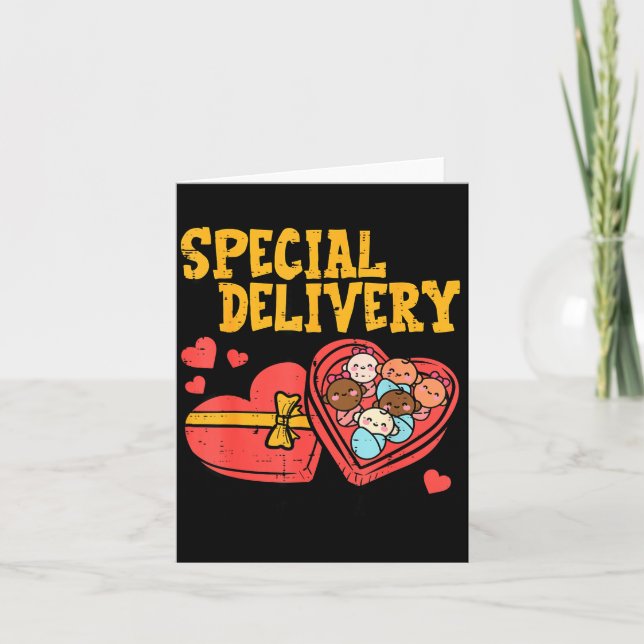 Tarjeta Valentines Day Baby Special Labor Delivery Nurse W (Anverso)