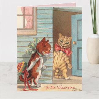 TARJETA VALENTINE'S DAY CAT LOUIS WAIN GREETING BIG CARD