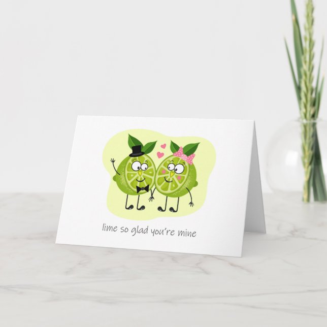 Tarjeta Valentines Day Digital Card With Funny Lime (Anverso)
