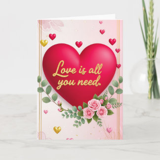 Tarjeta Valentines day Folded Greeting Card