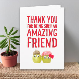 Tarjeta Valentine's Day for Vegan Friend, Cute Fruits Love