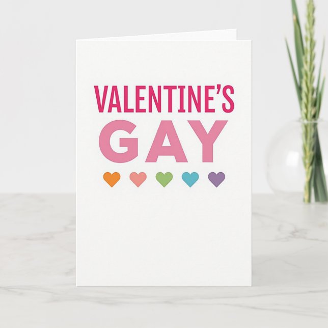 Tarjeta Valentines Day Gay Card (Anverso)