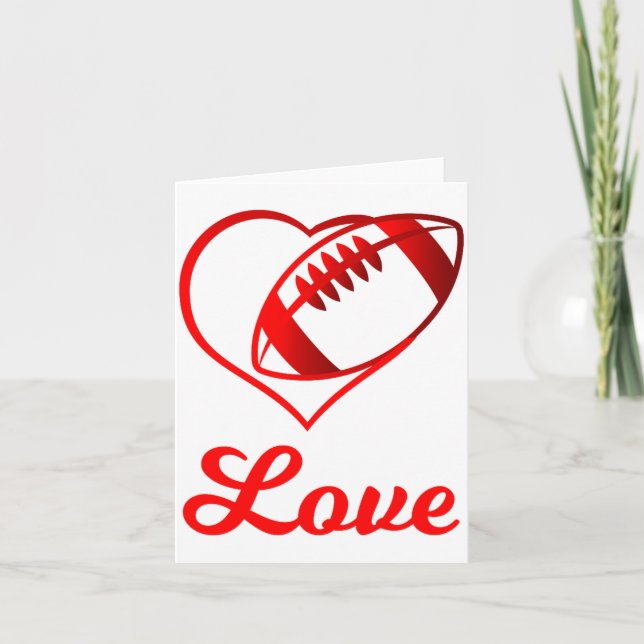 Tarjeta Valentines Day Gift For Football Lovers  (Anverso)