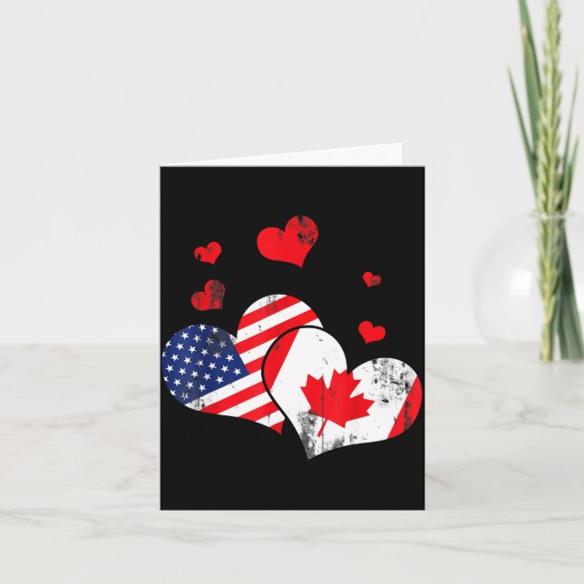 Tarjeta Valentine's Day Gift Maple Leaf Canada  (Anverso)