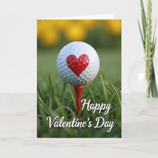 Tarjeta Valentines Day Golf Card (Anverso)
