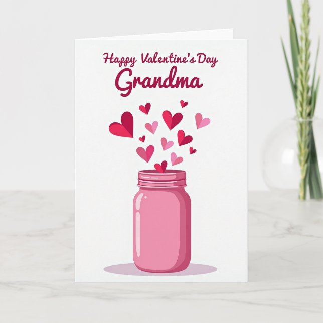 Tarjeta Valentines Day Grandma Hearts Card (Anverso)