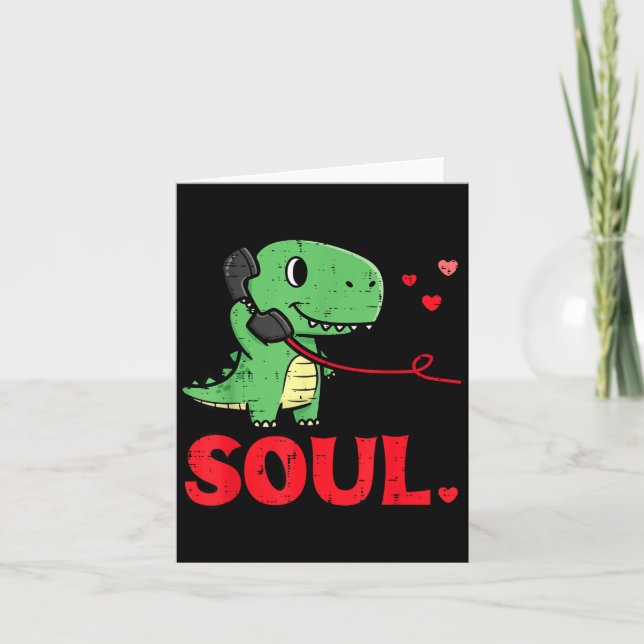 Tarjeta Valentines Day Matching Soulmates Soul Dino Trex C (Anverso)