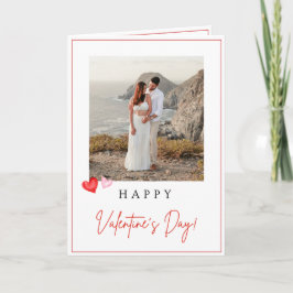 Tarjeta Valentine's Day Photo Card, Pink Red Hearts V'day