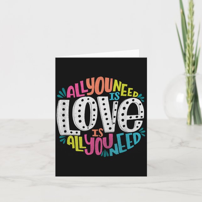 Tarjeta Valentine's Day Product - All You Need Is Love  (Anverso)