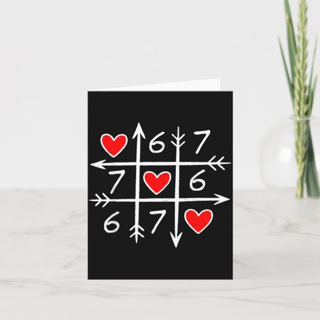 Tarjeta Valentines Day Six Seven 67 Meme 6 7 Heart Boys Gi (Anverso)
