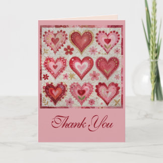 Tarjeta Valentine's Day Themed Quilting Pattern Patchwork
