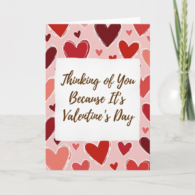 Tarjeta Valentines Day Thinking Of You Card (Anverso)