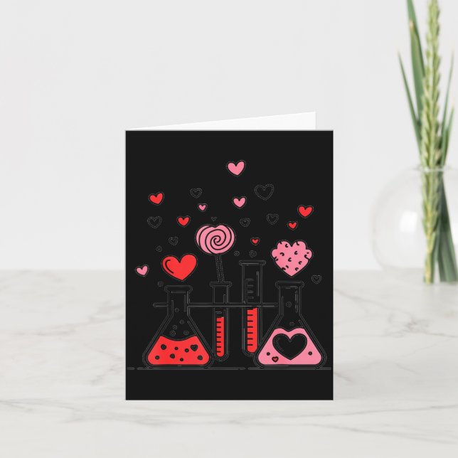 Tarjeta Valentines Day Vibes Science Teacher 100 Days Of S (Anverso)