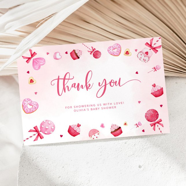 Tarjeta Valentines dulces rosa cariño gracias (Subido por el creador)