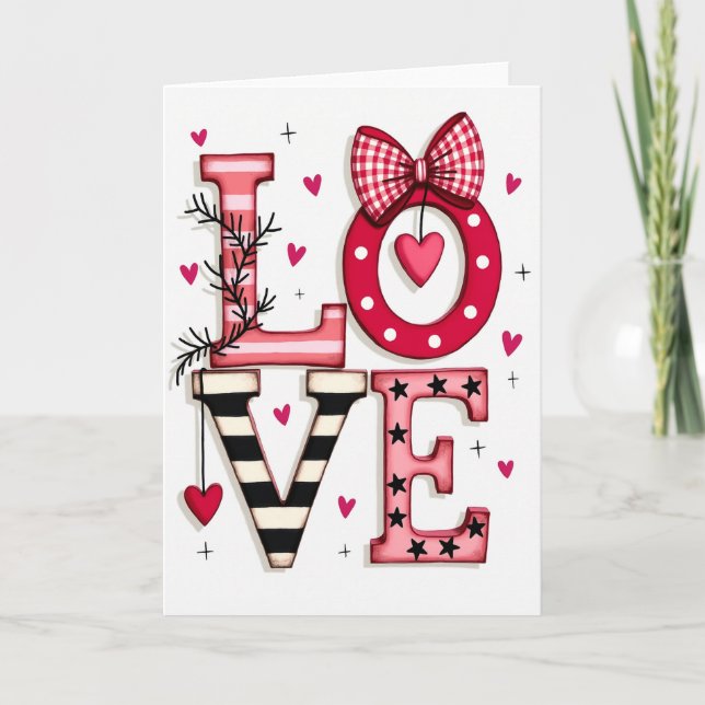 Tarjeta Valentines Love Card (Anverso)