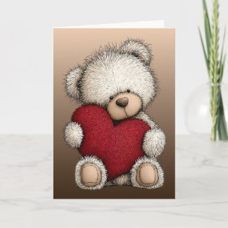 Tarjeta Valentines Teddy Bear
