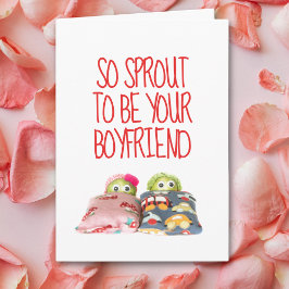 Tarjeta Valentine's Vegan Love, Girlfriend Vegetable Funny