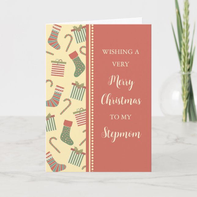 Tarjeta Vallas y regalos Stepmom Feliz Navidad (Anverso)