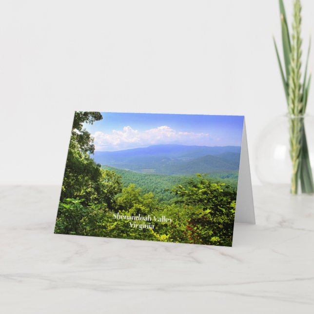 Tarjeta Valle de Shenandoah, Virginia (Anverso)