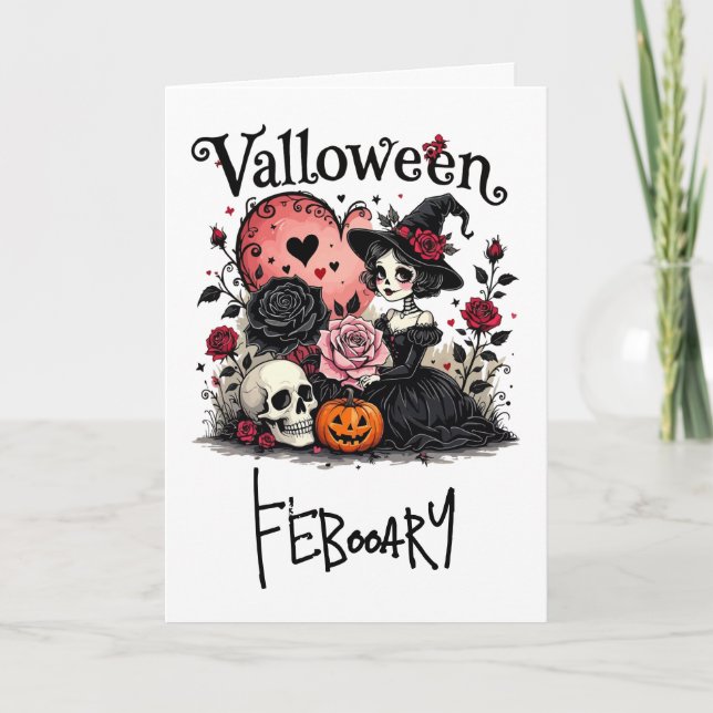 Tarjeta Valloween Romance Oscuro (Anverso)