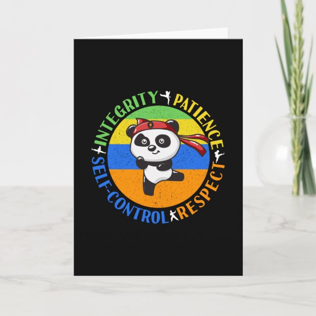 Tarjeta Valores de artes marciales - Boys Karate Mindset (Anverso)