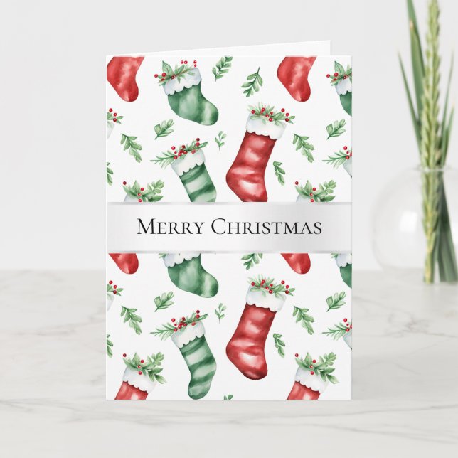 Tarjeta Valores de Navidades Rojos Verdes (Anverso)