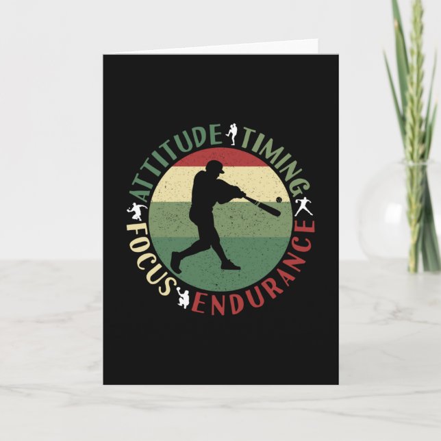 Tarjeta Valores motivacionales del equipo de béisbol (Anverso)