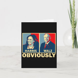 Tarjeta Vals 2024 Obviamente Tim Walz Kamala Harris 2024